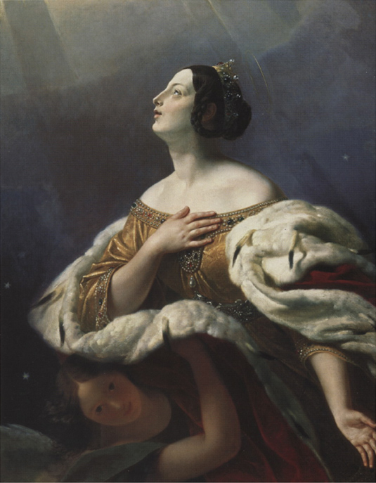 Ил. 7. К. П. Брюллов. Святая царица Александра, возносящаяся на небо (Портрет великой княгини Александры Николаевны). 1845