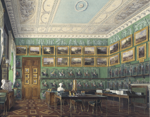 Ил. 1. Э. П. Гау. Кабинет Николая I в Александровском дворце. 1860-е