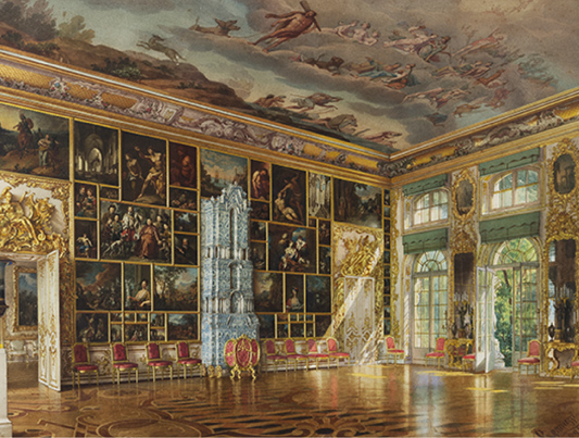 Ил. 9. Л. О. Премацци. Картинный зал Большого Царскосельского дворца. 1870