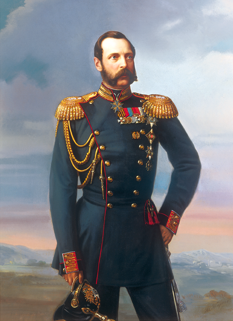 Ил. 1. И. А. Тюрин. Портрет императора Александра II в форме генерала лейб-гвардии 1-й Артиллерийской бригады. 1874