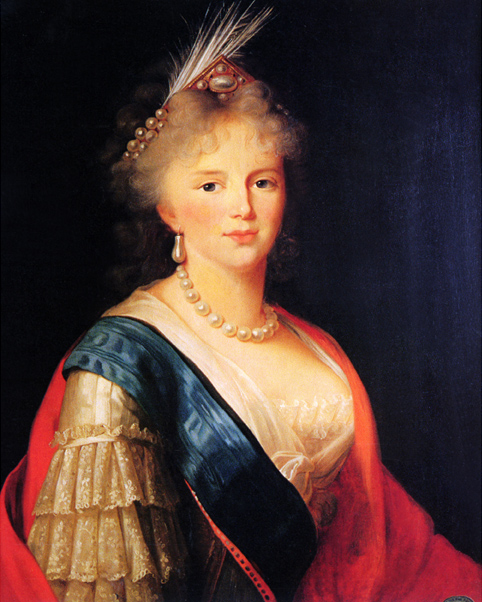 Ил. 2. А. Рослин (по оригиналу Э. Виже-Лебрен). Портрет великой княгини Марии Фёдоровны. 1777